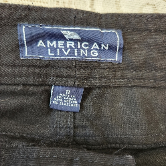 American Living black cargo jean mini skirt, size 8. - Picture 2 of 2